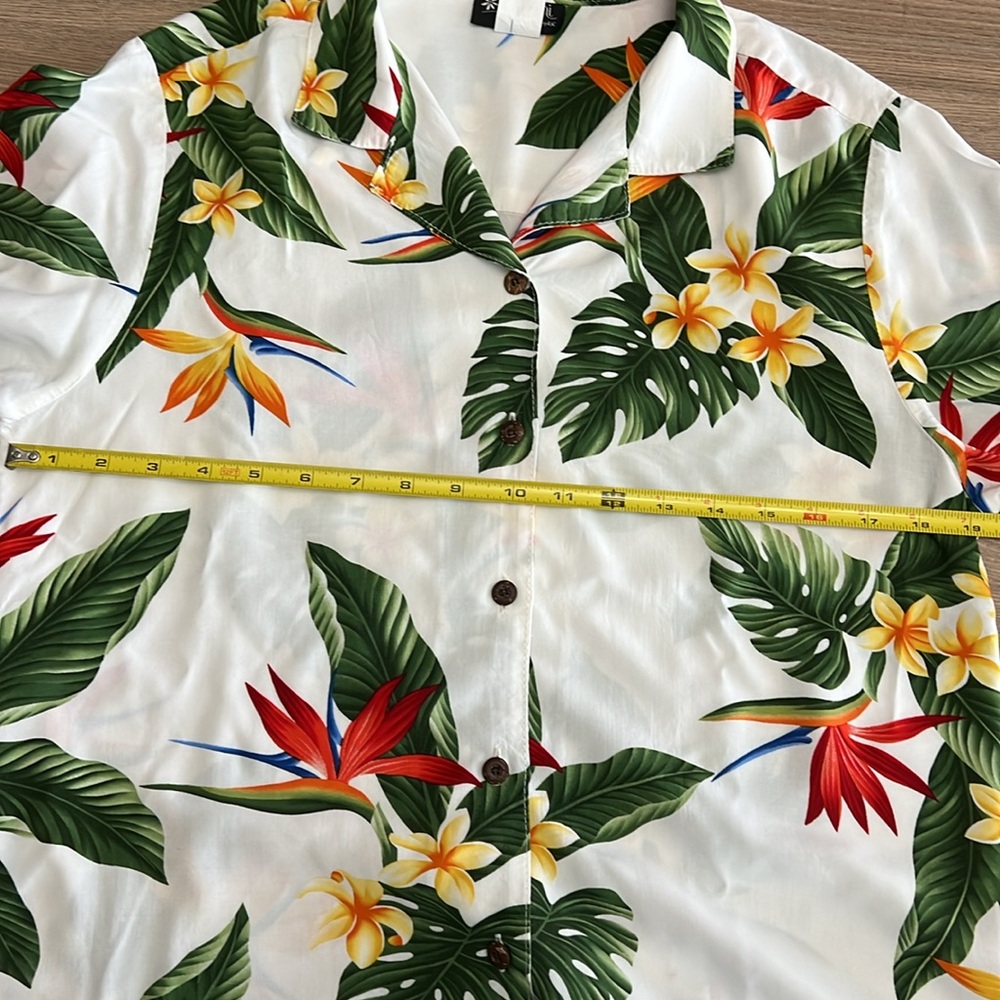 Puanani By RJC Women’s Birds Of Paradise Floral Hawaiian Shirt Medium - Picture 4 of 6